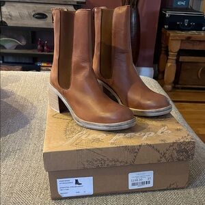Free People Brown Heeled Boots